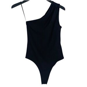 Abercrombie & Fitch Black One-Shoulder Bodysuit